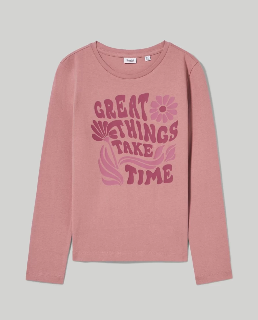 Blukids Youth Girls Long Sleeve Cotton T-Shirt Soft Comfortable Casual Top