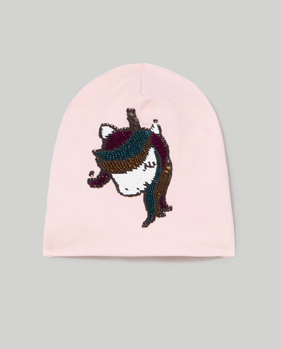 Blukids Kids' Sparkle Stretch Jersey Sequins Baseball Cap for Children