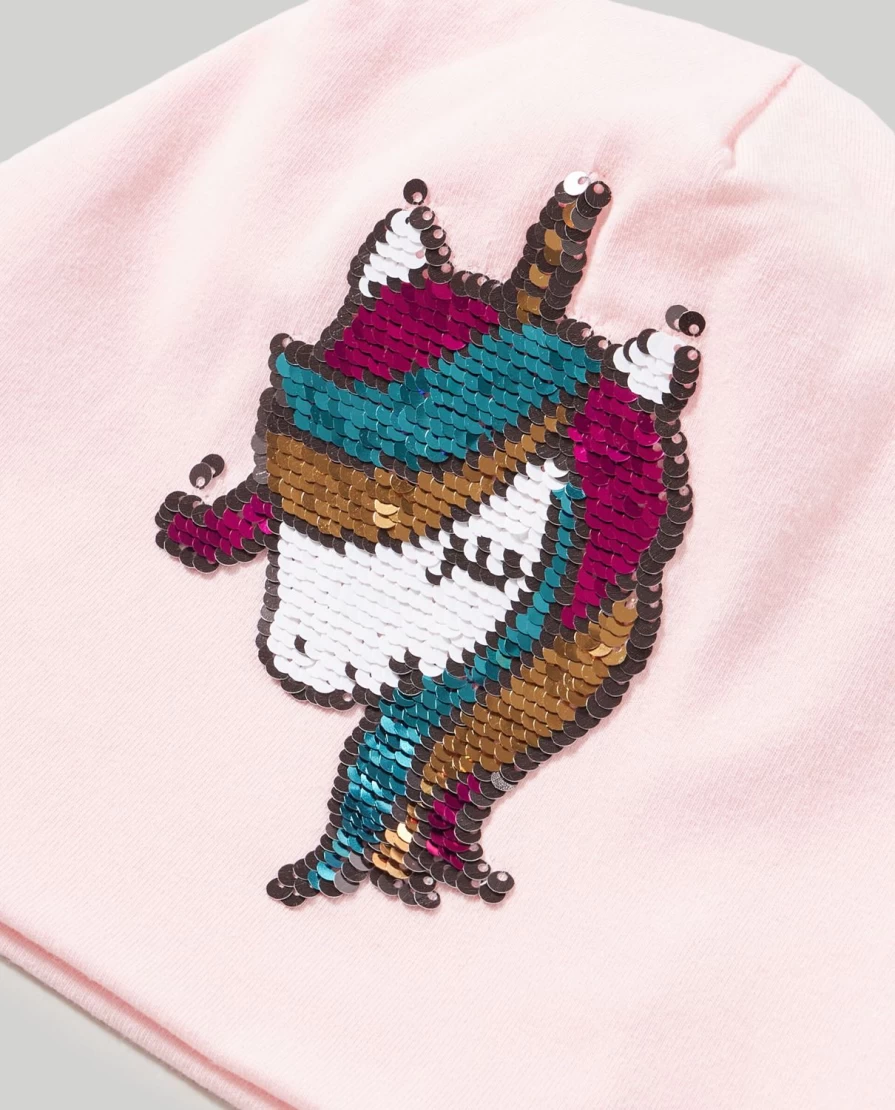 Blukids Kids' Sparkle Stretch Jersey Sequins Baseball Cap for Children