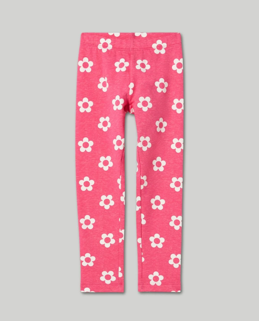 Blukids Girls' Stretch Cotton Brushed Fleece Leggings for Kids - Soft Warm Winter Pants