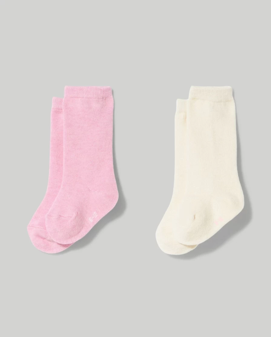Blukids Pack of 2 Soft Wool Blend Socks for Newborn Babies - Warm & Cozy Infant Footies