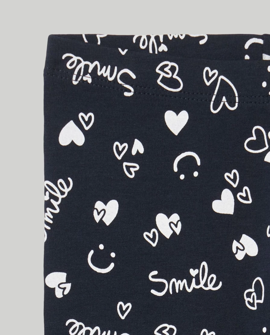 Blukids Girls' Printed Stretch Cotton Leggings - Comfortable Children's Leggings