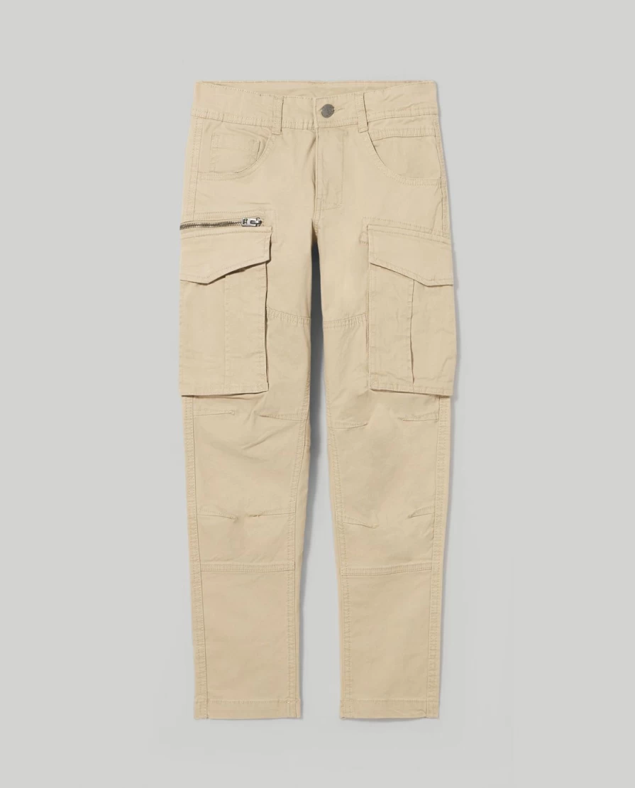 Blukids Youth Boys' Stretch Cotton Cargo Pants Comfortable Durable Casual Wear