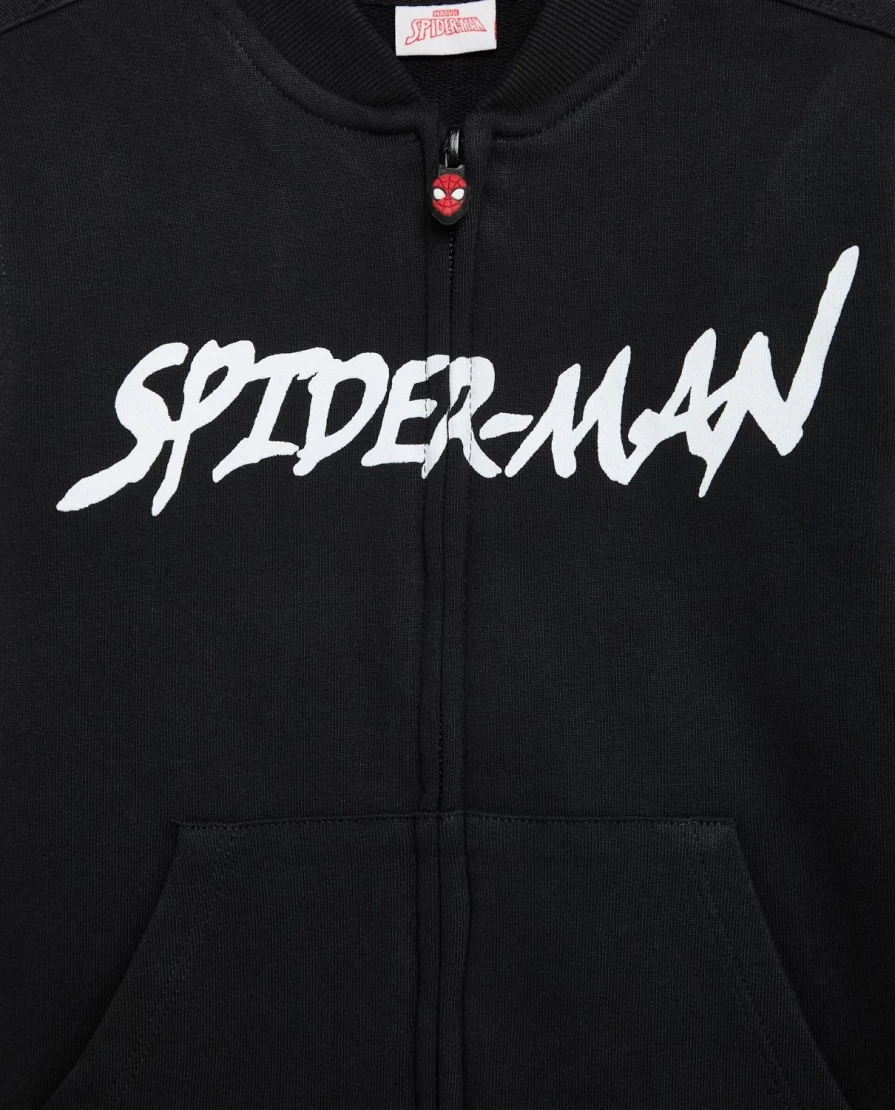 Blukids Boys Spider-Man Printed 100% Cotton Complete Tracksuit for Children