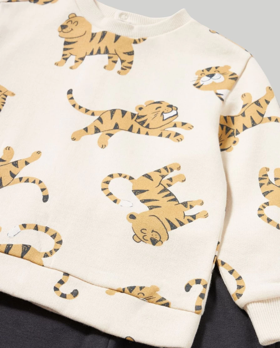 Blukids Newborn Cotton Sweatshirt and Jogger Set - Soft Baby Unisex Outfit
