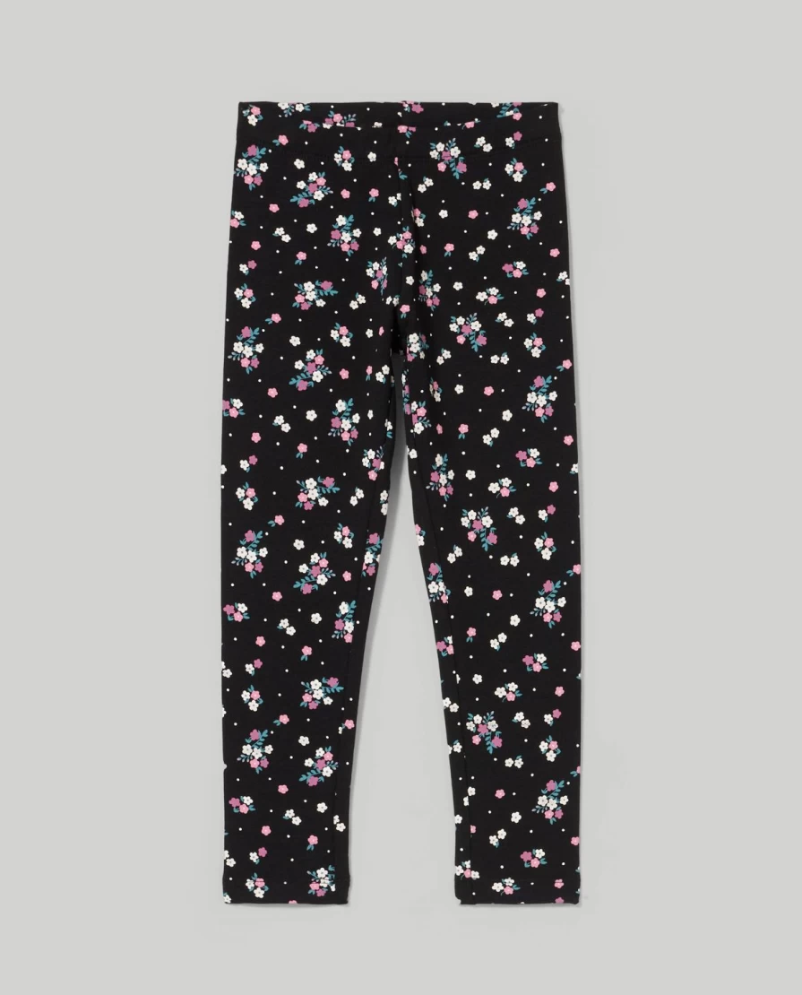 Blukids Girls' Stretch Cotton Fleece Leggings for Kids - Soft Warm Winter Pants