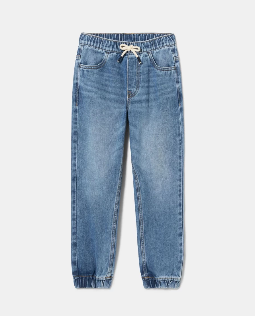 Blukids Youth Boys' Denim Joggers - Comfortable Stylish Casual Pants for Teens