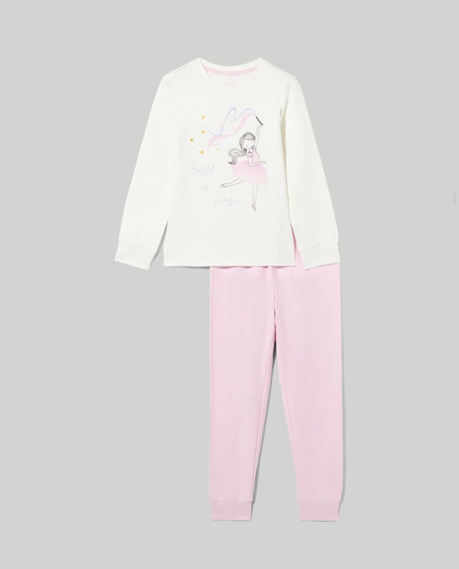 Blukids Girls' Soft Pure Cotton Fleece Pajamas - Comfortable Kids Sleepwear