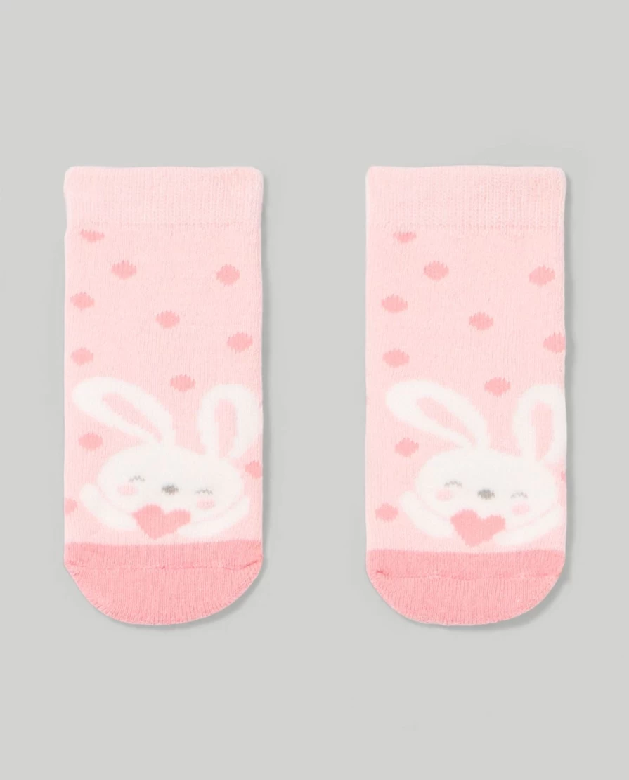 Blukids Non-Slip Cotton Blend Socks for Newborn Baby Girls - Soft & Comfortable