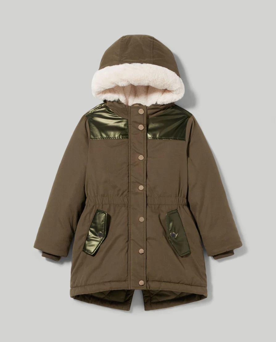Blukids Girls' Hooded Parka Coat for Children - Warm Winter Jacket