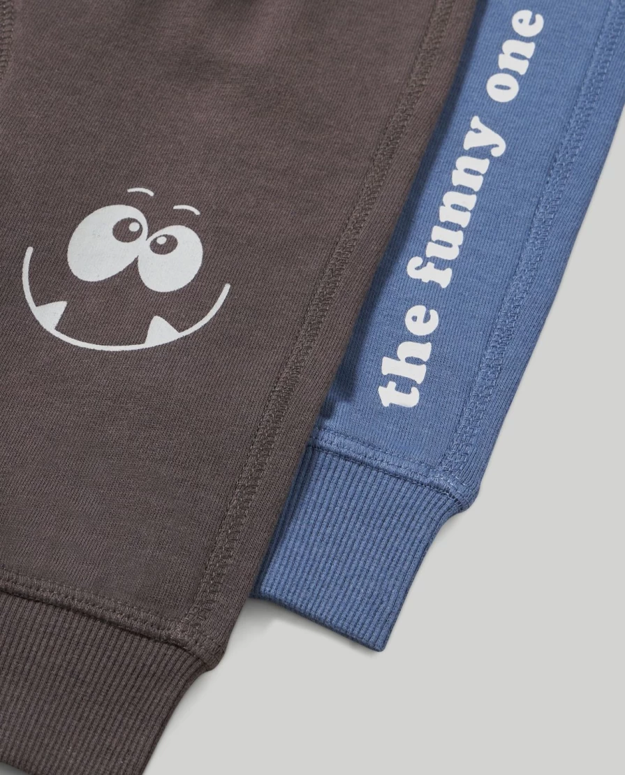 "Blukids Newborn Cotton Fleece Joggers - Pack of 2"