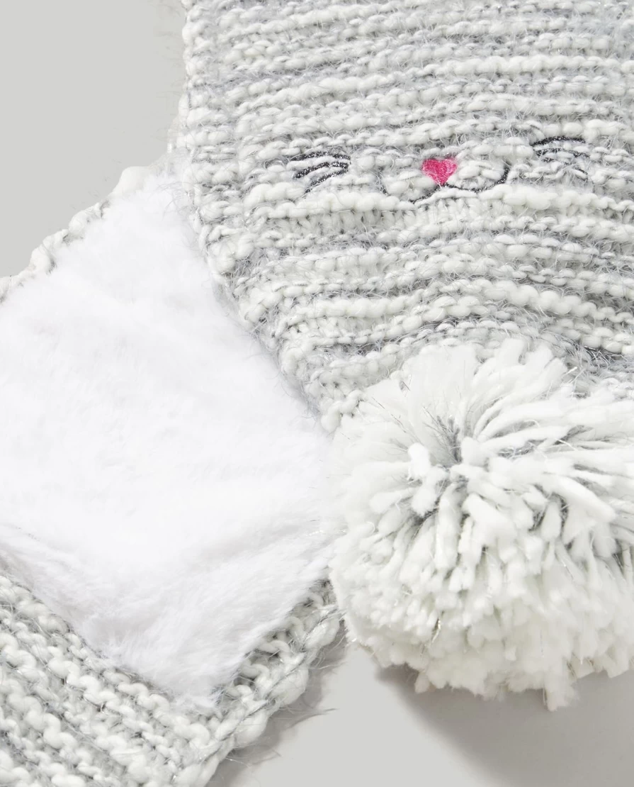Blukids Embroidered Tricot Scarf for Kids - Soft & Stylish Children's Fashion Accessory