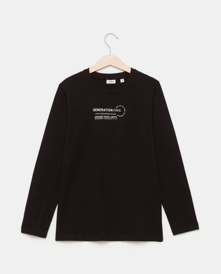 "Blukids Youth Pure Cotton Long Sleeve T-Shirt for Boys - Soft Jersey Comfort"