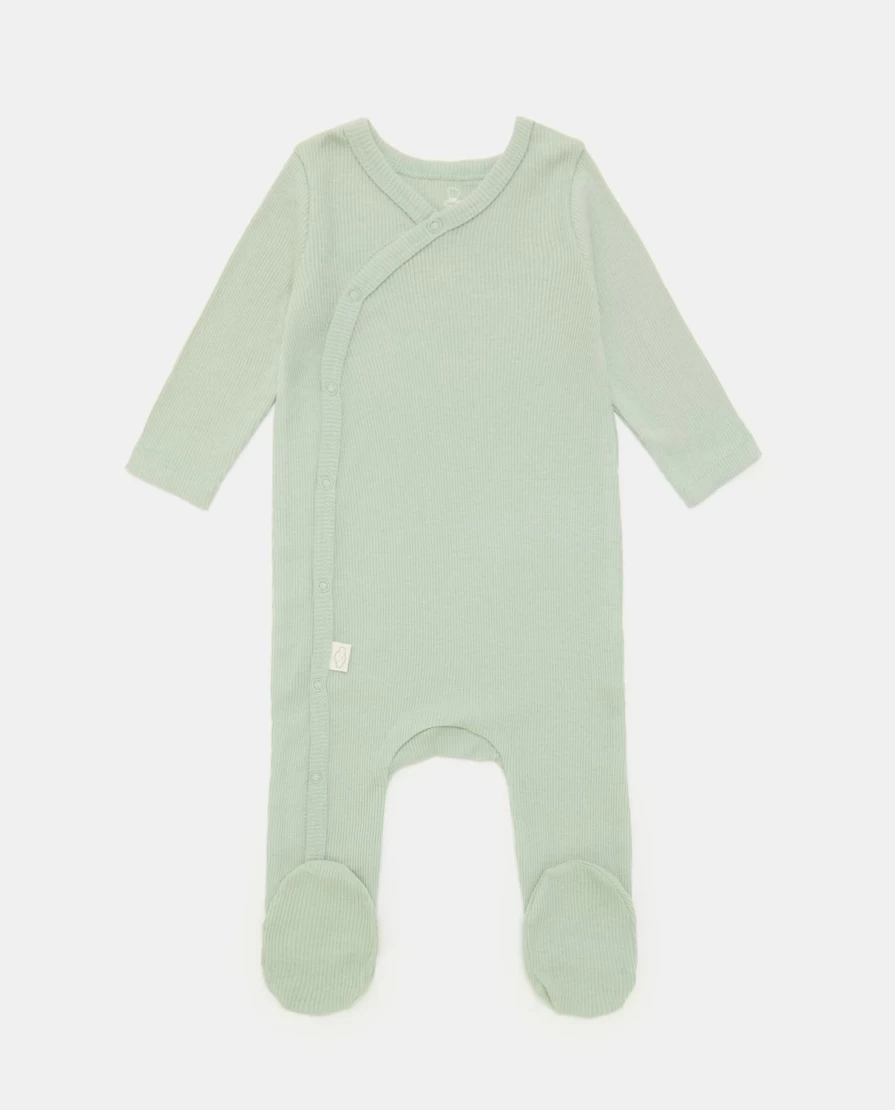 "Blukids Pure Cotton Ribbed Romper for Newborns – Soft & Comfortable Baby Jumpsuit"