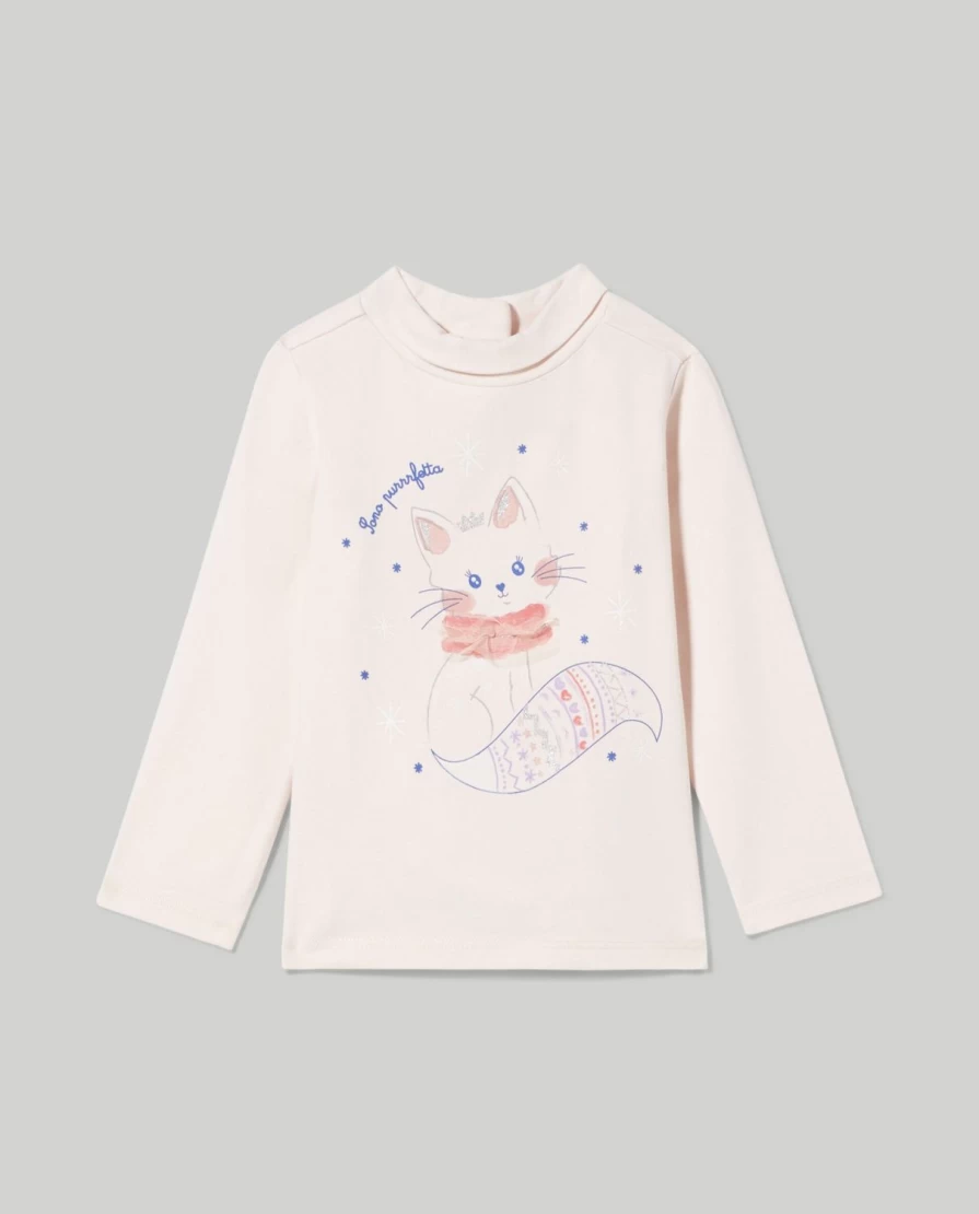 Blukids Newborn Baby Girls Stretch Cotton Turtleneck Top