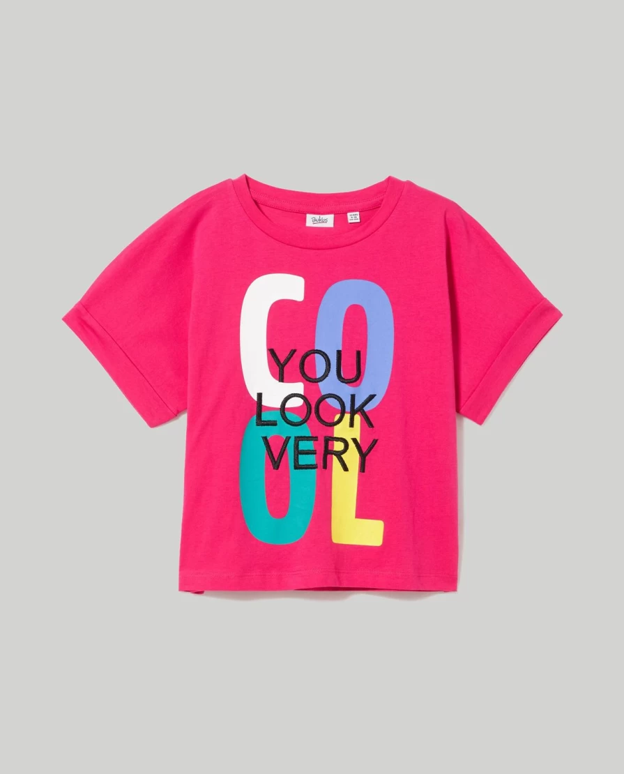 Blukids Girls' 100% Pure Cotton Comfortable T-Shirt for Children