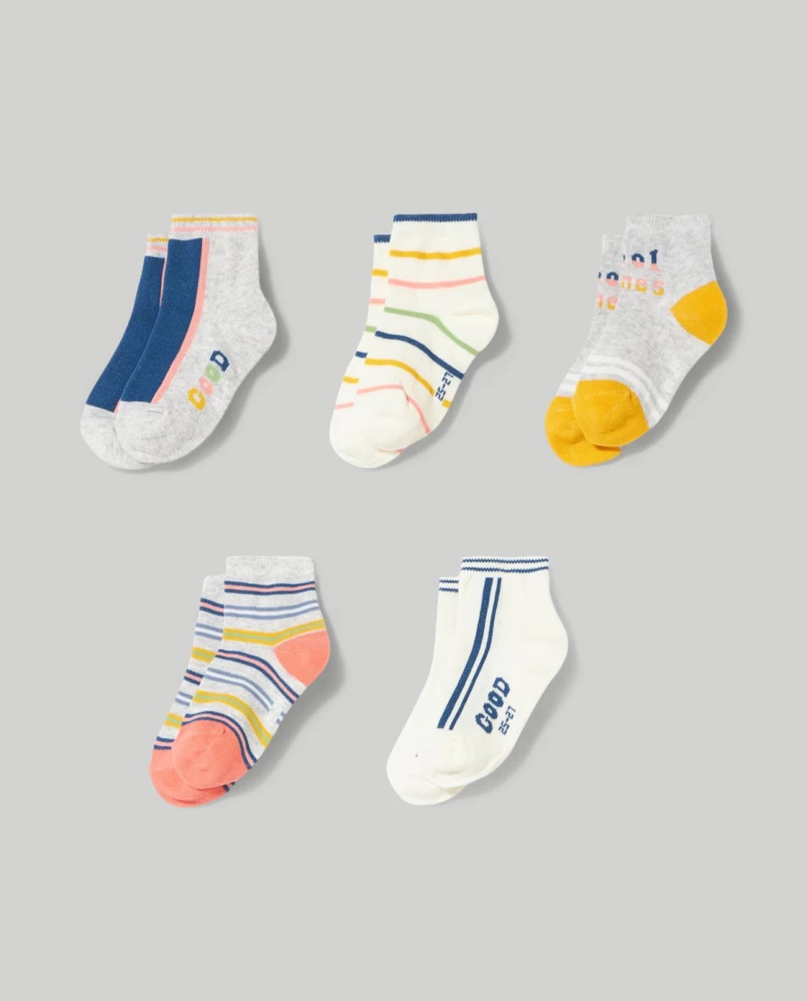 Blukids 5-Pack Children's Socks for Boys and Girls