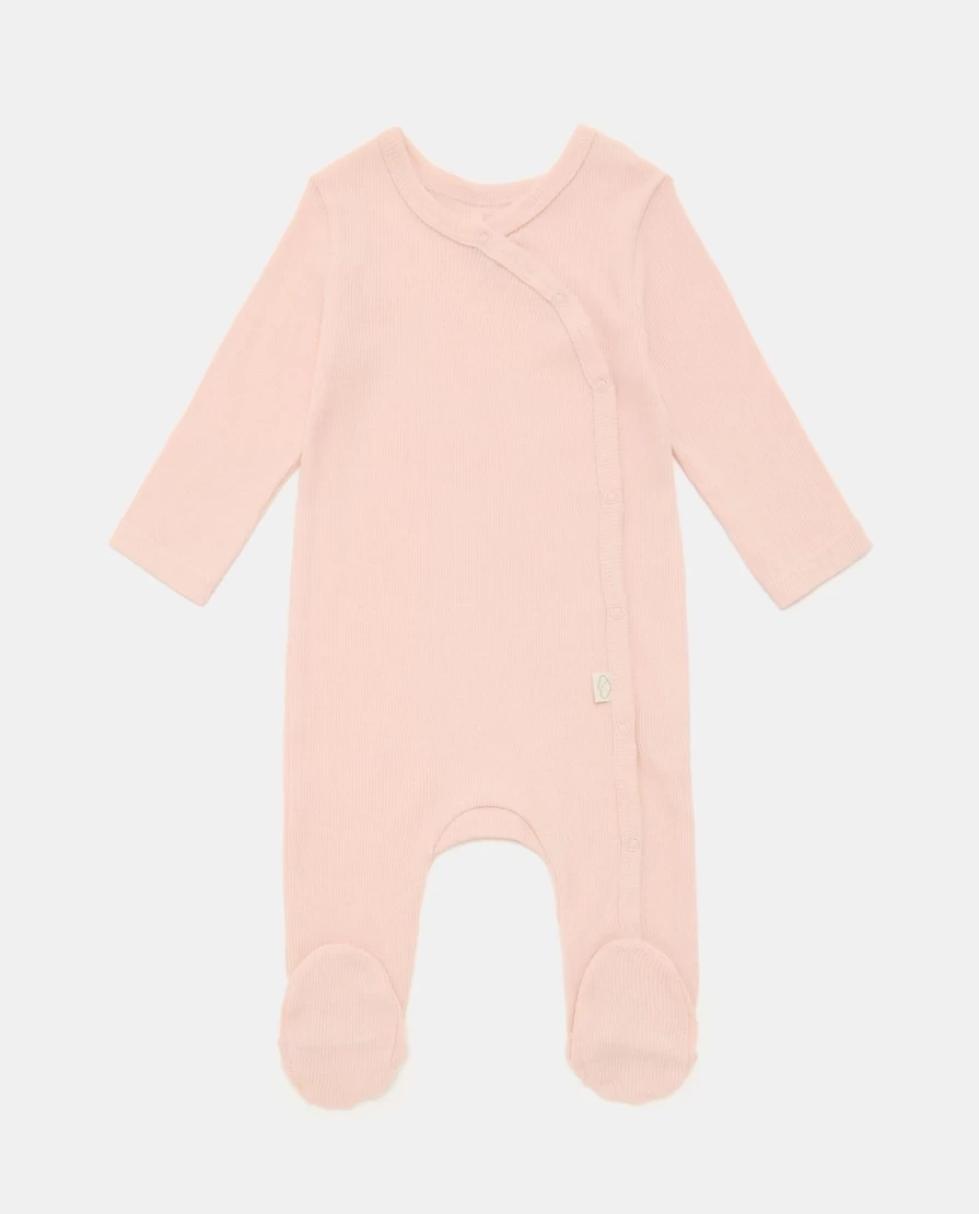 "Blukids Pure Cotton Ribbed Romper for Newborns – Soft Baby One-Piece"