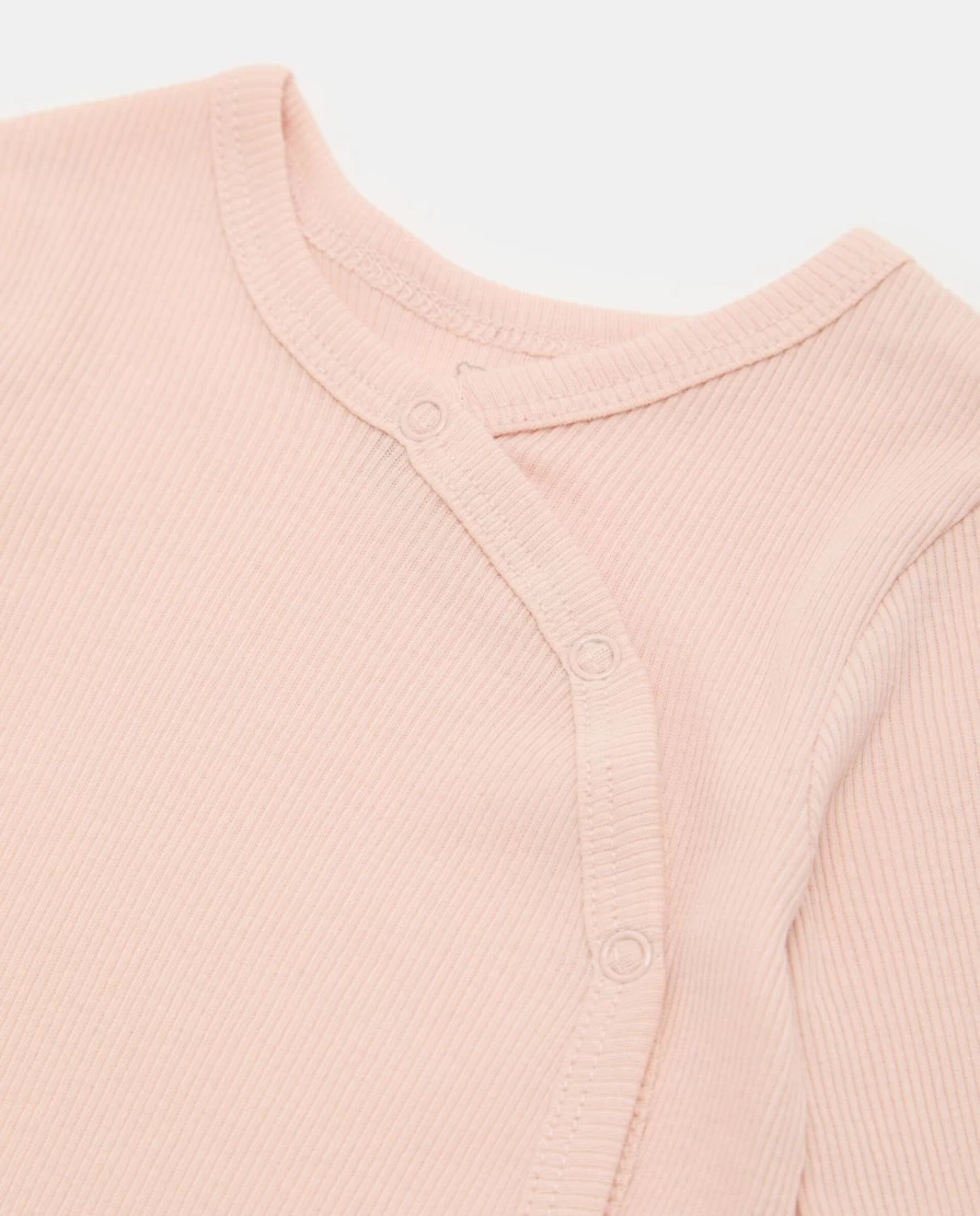 "Blukids Pure Cotton Ribbed Romper for Newborns – Soft Baby One-Piece"