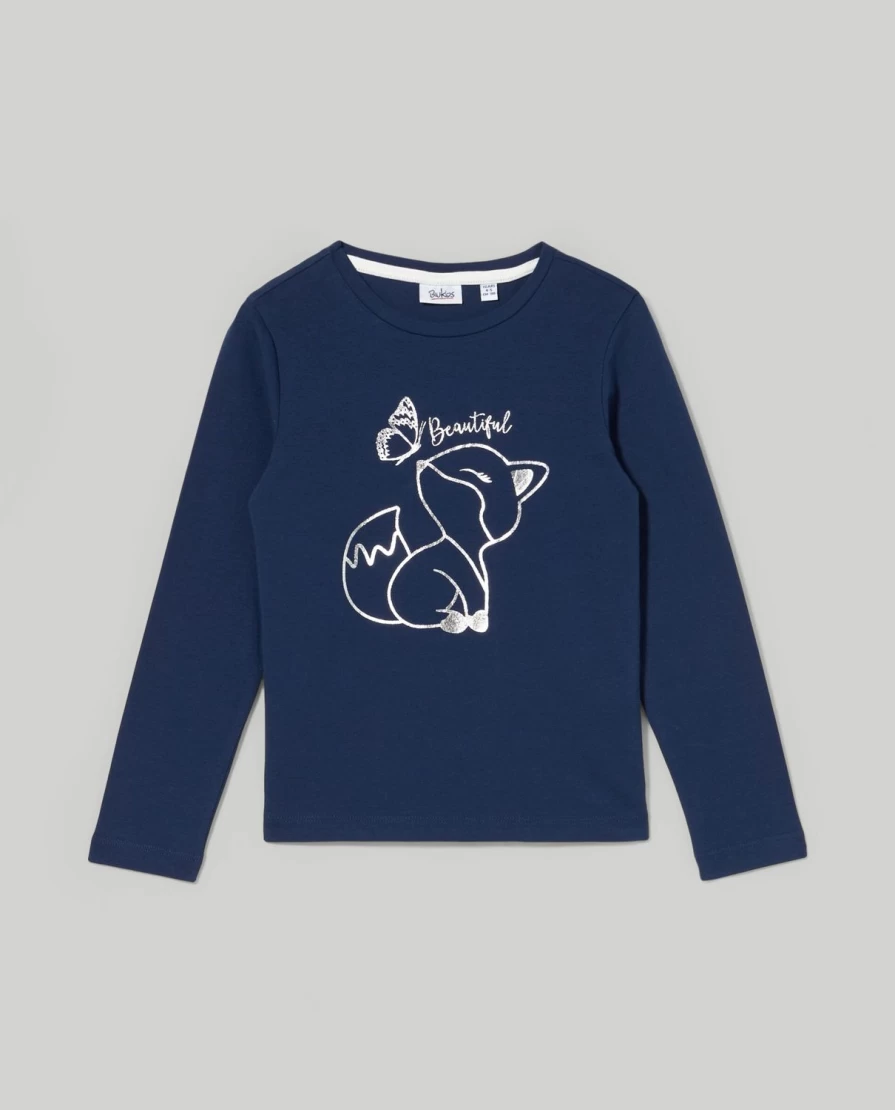 Blukids Girls' Stretch Cotton Long Sleeve T-Shirt for Children