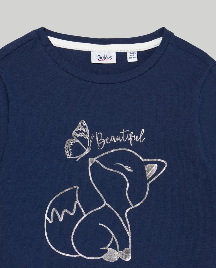 Blukids Girls' Stretch Cotton Long Sleeve T-Shirt for Children