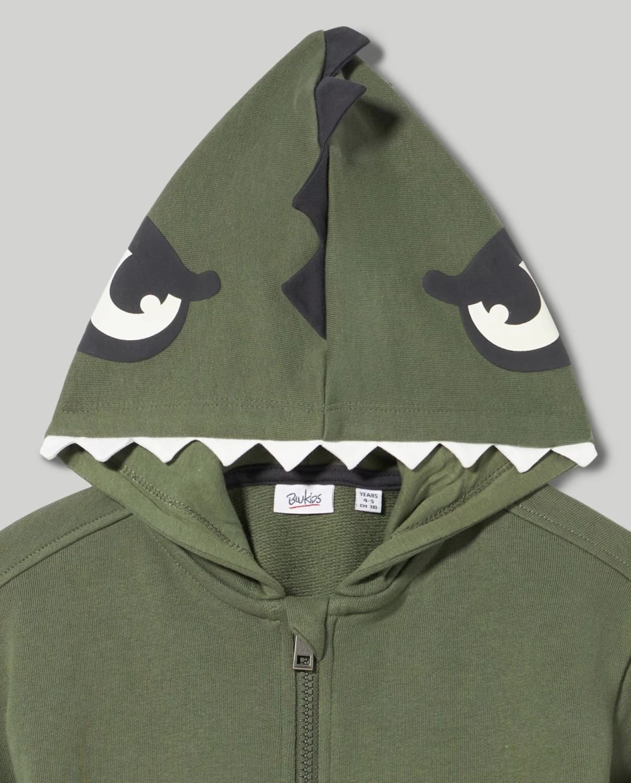 Blukids Boys' 3D Applique Cotton Sweatshirt - Comfortable Kids Pullover