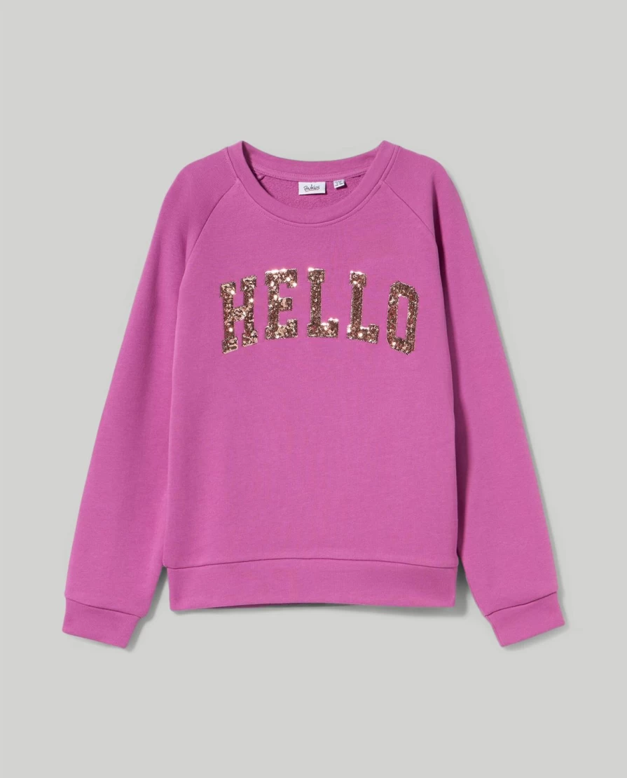 Blukids Youth Girls' Pure Cotton Sequin Embellished Sweatshirt