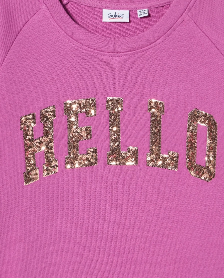 Blukids Youth Girls' Pure Cotton Sequin Embellished Sweatshirt