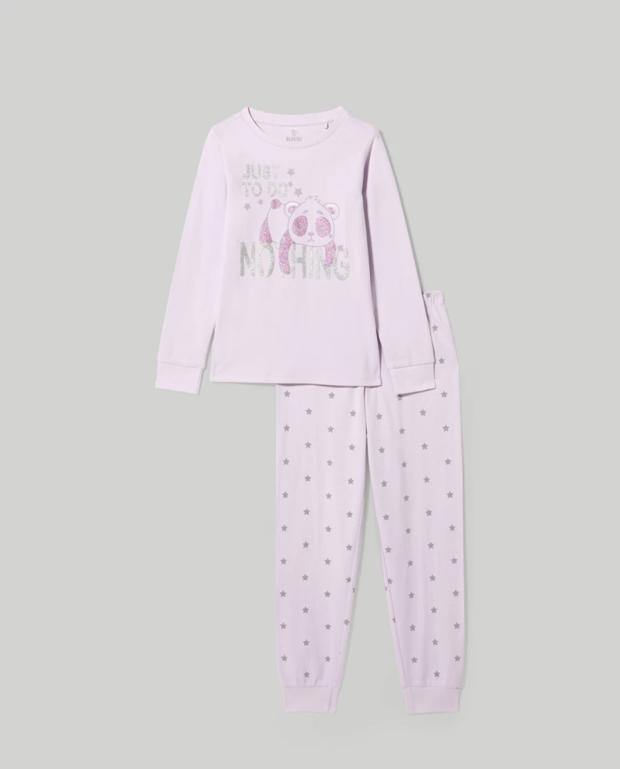 Blukids Girls' Mini Me Long Sleeve Cotton Pajama Set - Soft & Comfy Kids Sleepwear