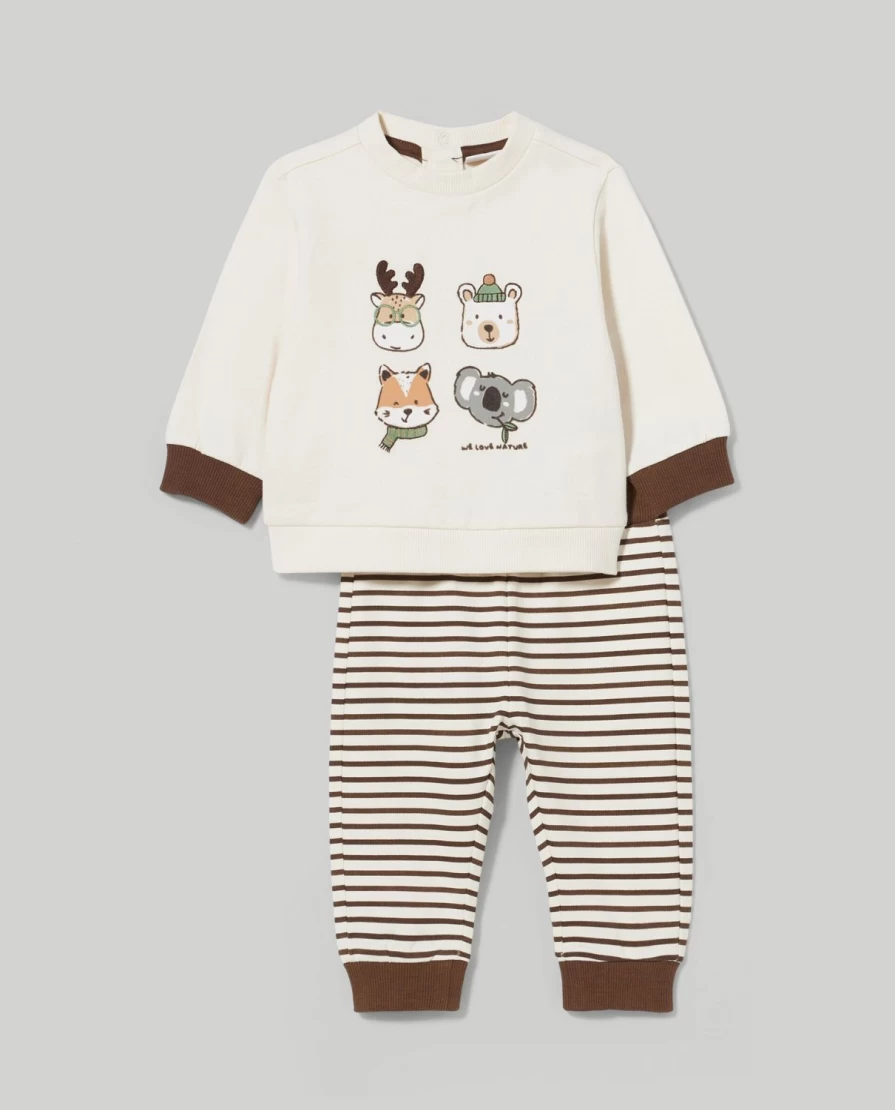 Blukids Newborn French Terry Jogging Set - Soft Baby Unisex Outfit for Comfort & Style