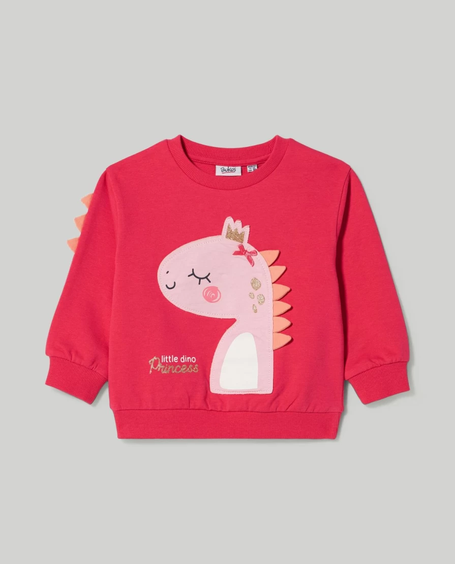 Blukids Newborn Stretch Cotton Sweatshirt with Adorable Baby Print - Soft & Comfortable Infant Pullover