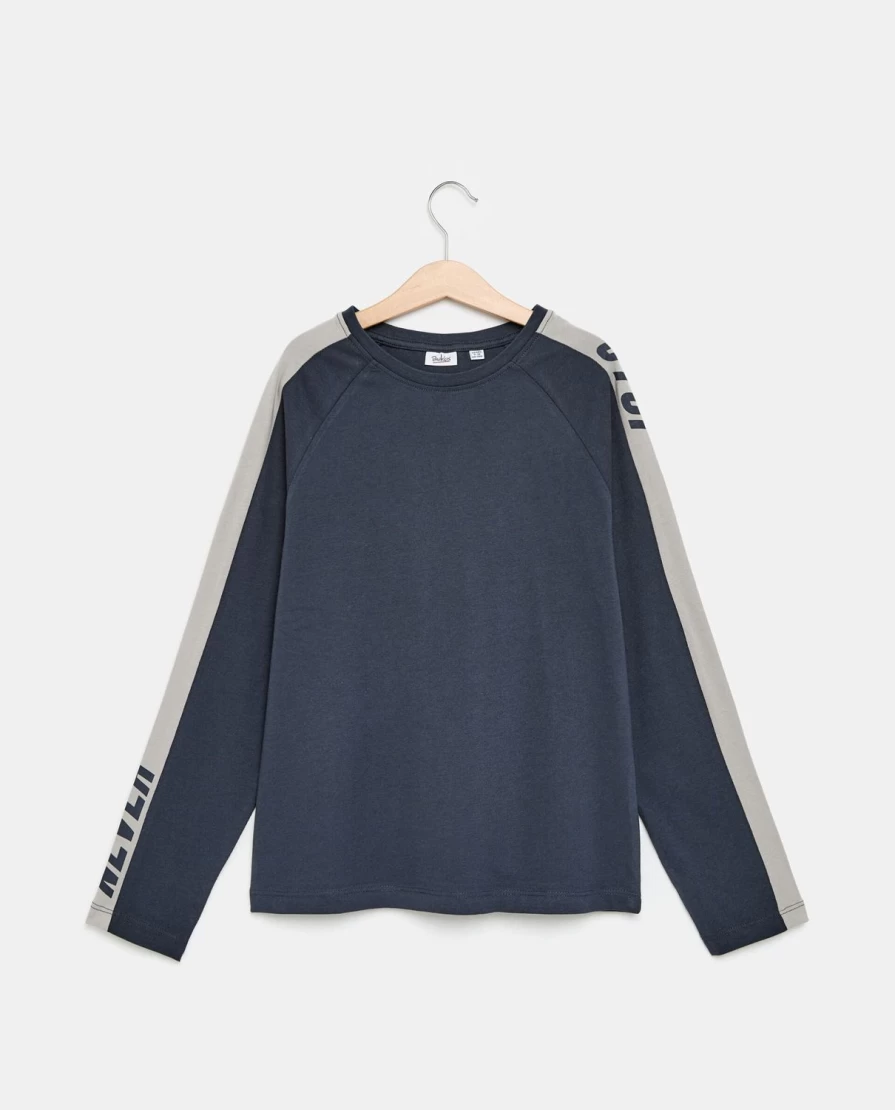 "Blukids Youth Pure Cotton Printed Sleeve T-Shirt for Boys"