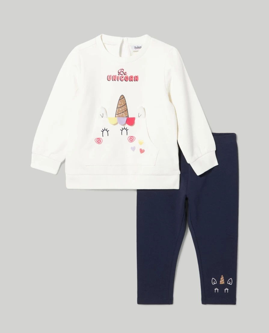 Blukids Newborn Baby Girl Jogging Set - Stretch Cotton Comfort Outfit