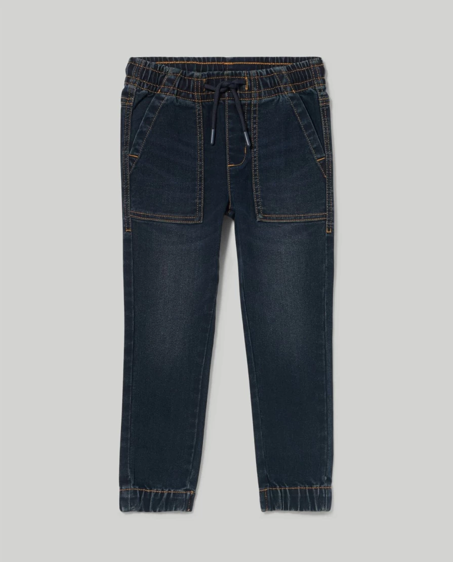"Blukids Boys' Stretch Denim Joggers - Comfortable Kids' Athletic Pants"