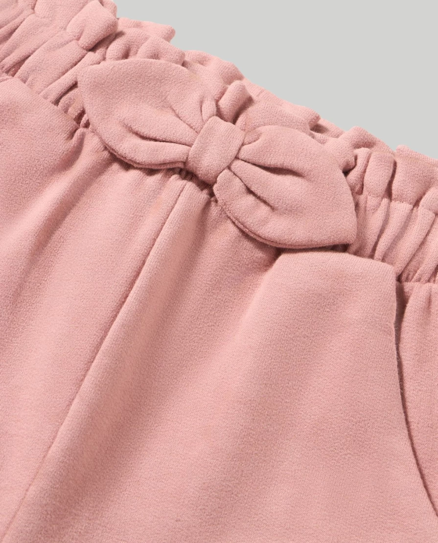 Blukids Newborn Stretch Cotton Paperbag Joggers for Baby Girls - Soft Comfortable Casual Pants