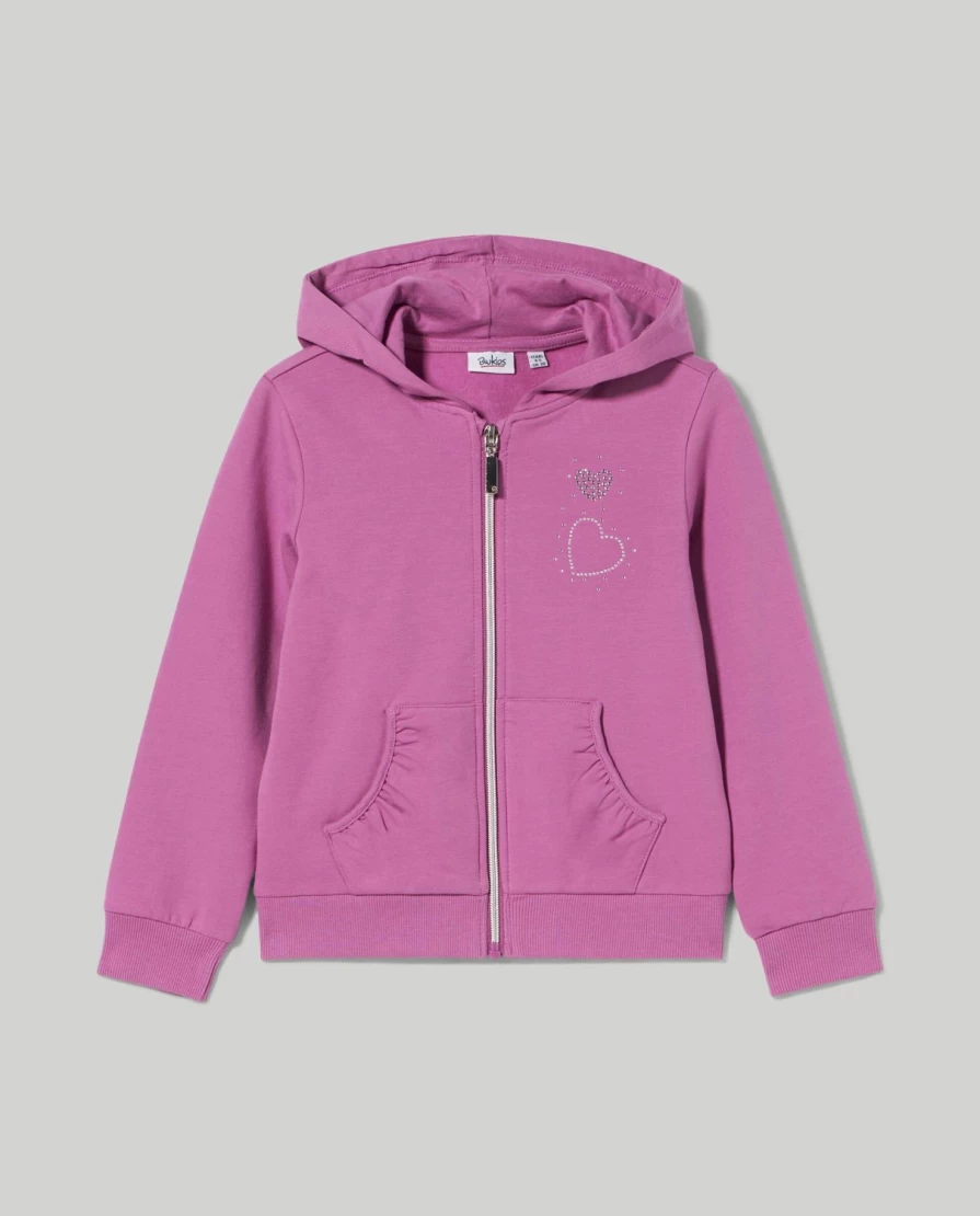 Blukids Girls' Hooded Stretch Cotton Sweatshirt - Comfortable Kids Pullover
