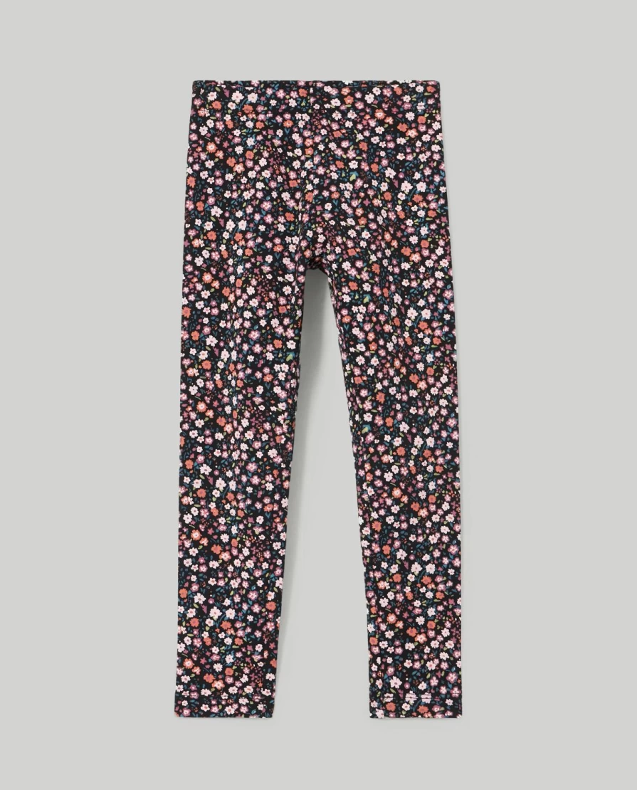 "Blukids Girls' Stretch Fleece Printed Leggings for Children"